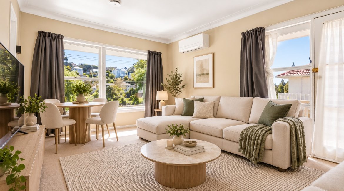Sunlit Scandinavian Living Room